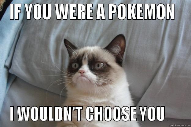 IF YOU WERE A POKEMON  I WOULDN'T CHOOSE YOU      Grumpy Cat