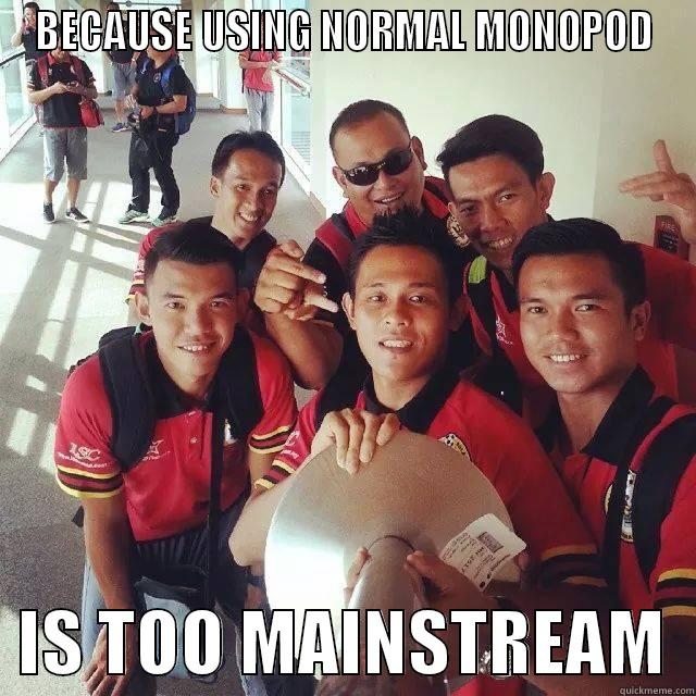 BECAUSE USING NORMAL MONOPOD   IS TOO MAINSTREAM  Misc