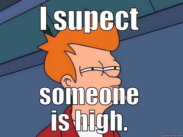 I SUPECT SOMEONE IS HIGH. Futurama Fry