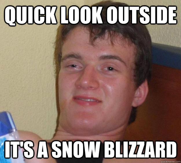 Quick look outside It's a snow blizzard - Quick look outside It's a snow blizzard  10 Guy