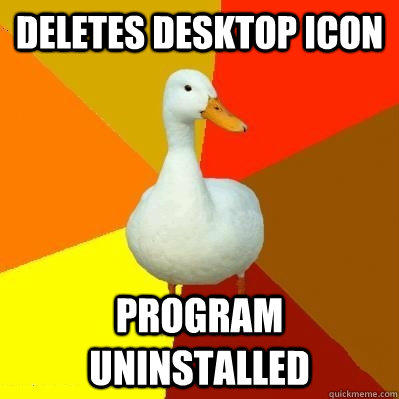 Deletes Desktop Icon Program uninstalled  