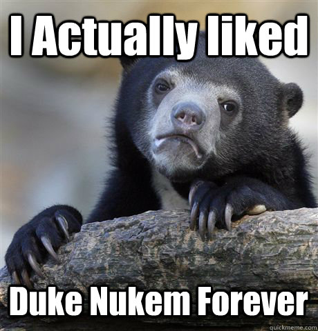 I Actually liked Duke Nukem Forever  Confession Bear