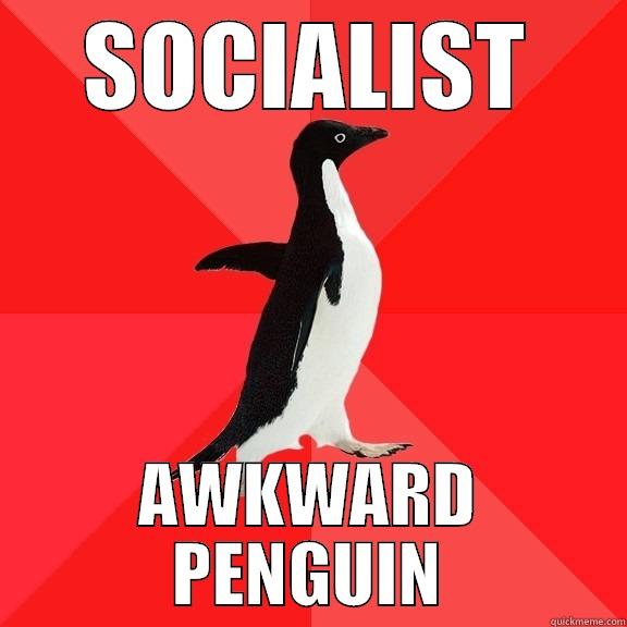 SOCIALIST AWKWARD PENGUIN Socially Awesome Penguin