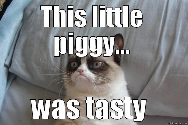 THIS LITTLE PIGGY... WAS TASTY  Grumpy Cat