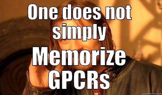 GPCR meme - ONE DOES NOT SIMPLY MEMORIZE GPCRS Boromir