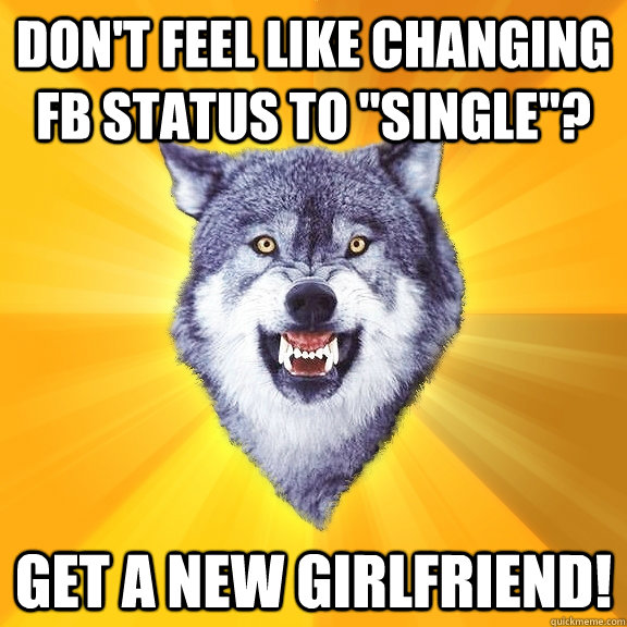 don't feel like changing fb status to 