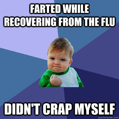 Farted while recovering from the flu Didn't crap myself  Success Kid