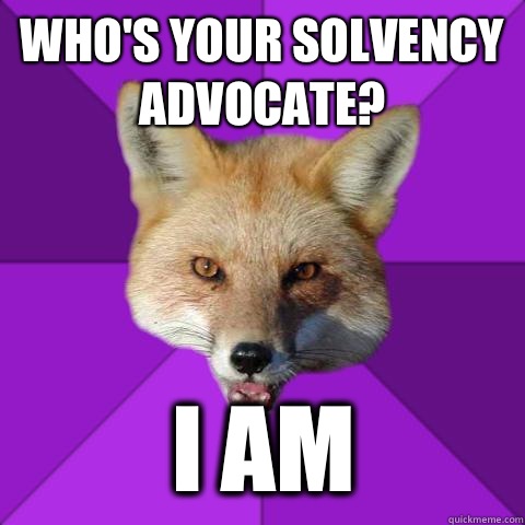 Who's your solvency advocate? I AM  Forensics Fox