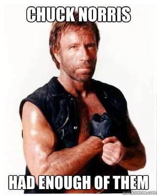 Chuck Norris Had Enough of them - Chuck Norris Had Enough of them  Chuck Norris