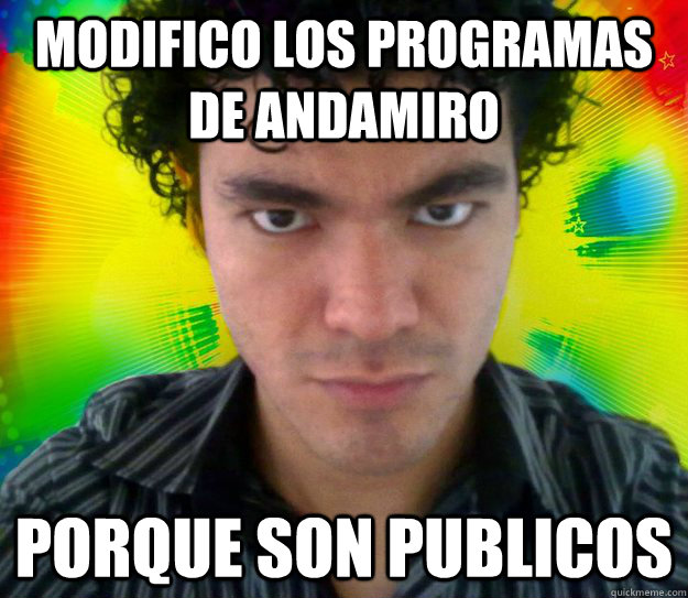 Modifico los programas de Andamiro Porque son Publicos  