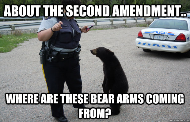 About the second amendment.. where are these bear arms coming from? - About the second amendment.. where are these bear arms coming from?  Misc