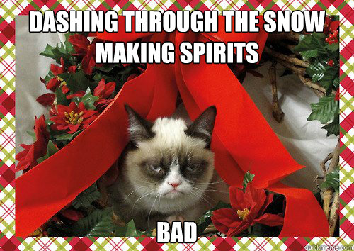 Dashing through the snow making spirits bad - Dashing through the snow making spirits bad  A Grumpy Cat Christmas