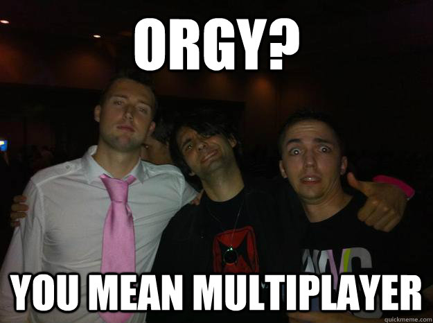 Orgy You Mean Multiplayer Best Gamer In The World Quickmeme