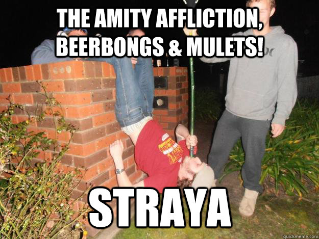 THE AMITY AFFLICTION, BEERBONGS & MULETS! STRAYA  AMITY STRAYA