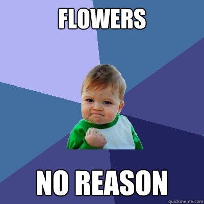 Flowers No Reason  Success Kid