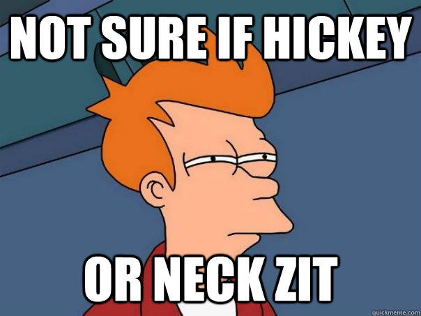 not sure if hickey or neck zit - not sure if hickey or neck zit  Futurama Fry