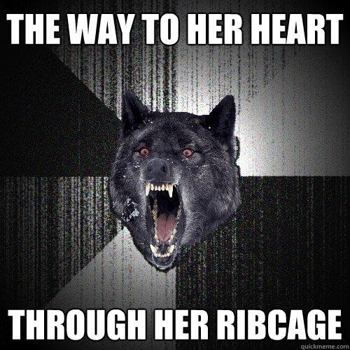 The way to her heart through her ribcage - The way to her heart through her ribcage  Insanity Wolf