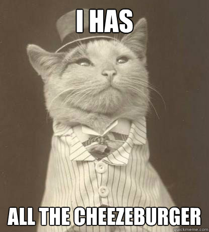 I has All the cheezeburger  Aristocat