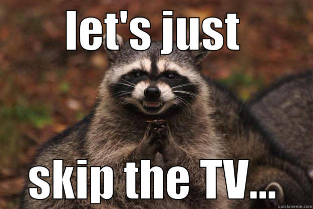 LET'S JUST SKIP THE TV... Evil Plotting Raccoon