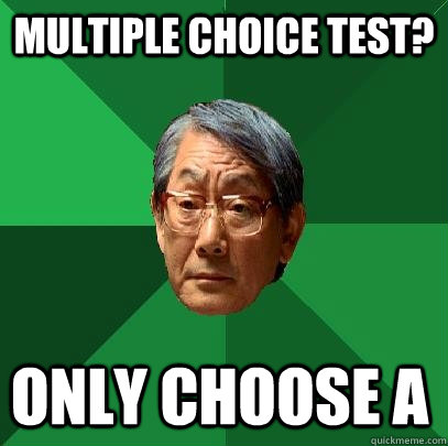 Multiple choice test? only choose A  High Expectations Asian Father