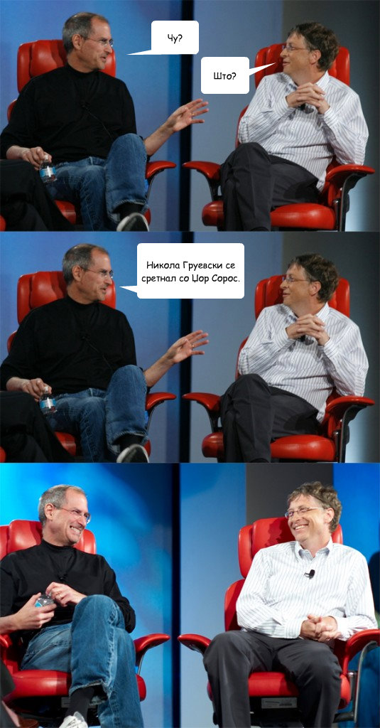 Чу? Никола Груевски се сретнал со Џорџ Соро&#  Steve Jobs vs Bill Gates