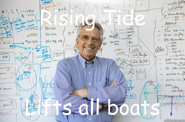 Rising Tide Lifts all boats  Engineering Professor