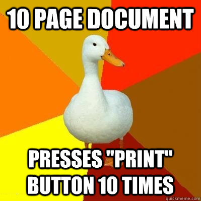 10 page document presses 