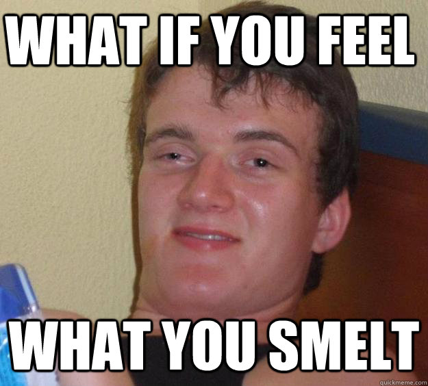 WHat if you feel WHAT YOU SMELT  10 Guy