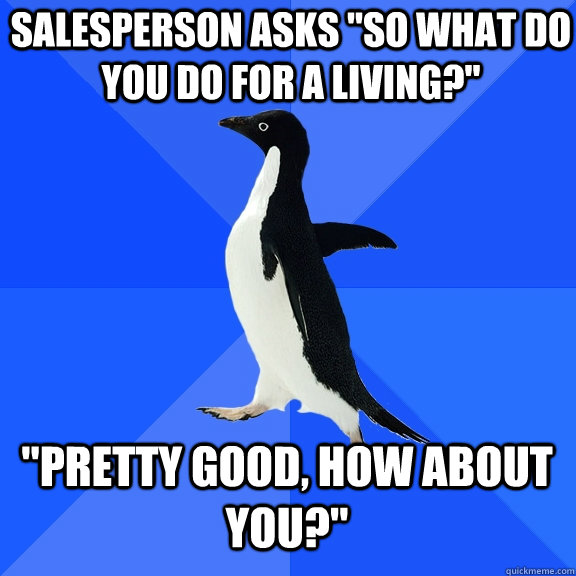 salesperson asks 