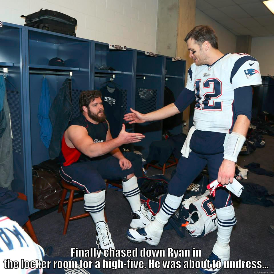  FINALLY CHASED DOWN RYAN IN THE LOCKER ROOM FOR A HIGH-FIVE. HE WAS ABOUT TO UNDRESS... Misc