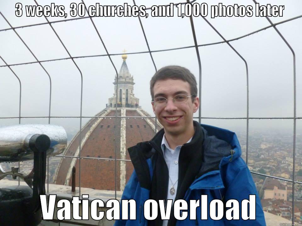 3 WEEKS, 30 CHURCHES, AND 1,000 PHOTOS LATER VATICAN OVERLOAD Misc