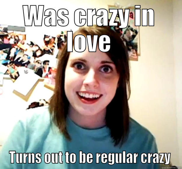 WAS CRAZY IN LOVE TURNS OUT TO BE REGULAR CRAZY Overly Attached Girlfriend