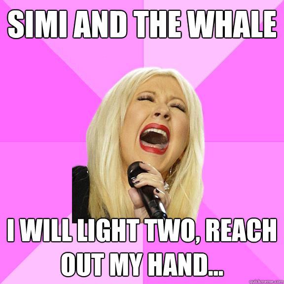 Simi and the whale I will light two, reach out my hand...  Wrong Lyrics Christina