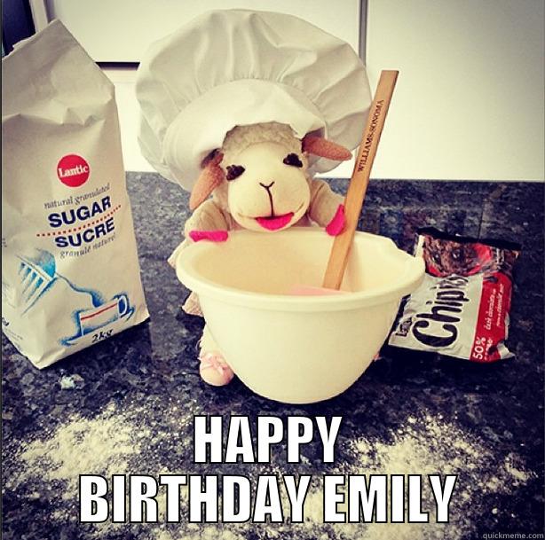 Lambchops bday  -  HAPPY BIRTHDAY EMILY Success Kid