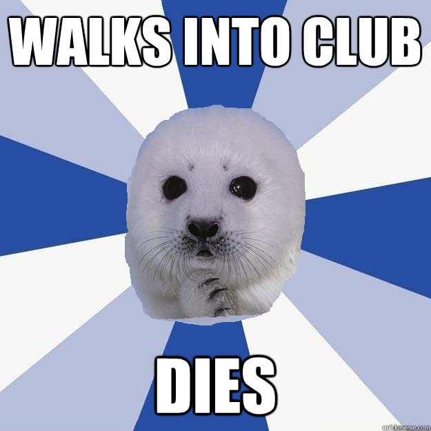 walks into club dies  