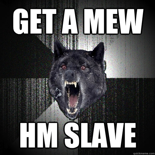 get a mew hm slave  Insanity Wolf