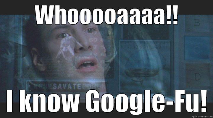         WHOOOOAAAA!!           I KNOW GOOGLE-FU! Misc