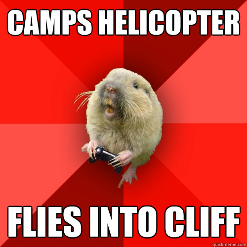 camps helicopter flies into cliff  Gaming Gopher