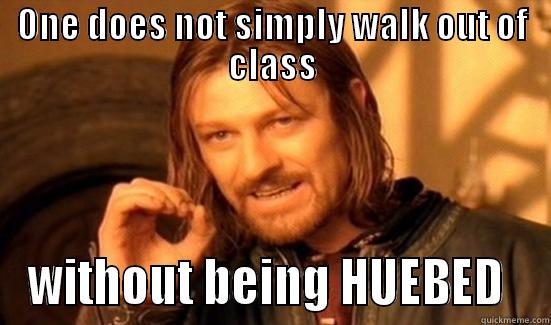 Hueb rocks - ONE DOES NOT SIMPLY WALK OUT OF CLASS WITHOUT BEING HUEBED  Boromir