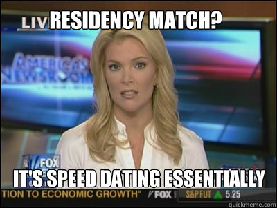 Residency match? It's speed dating essentially  Megyn Kelly