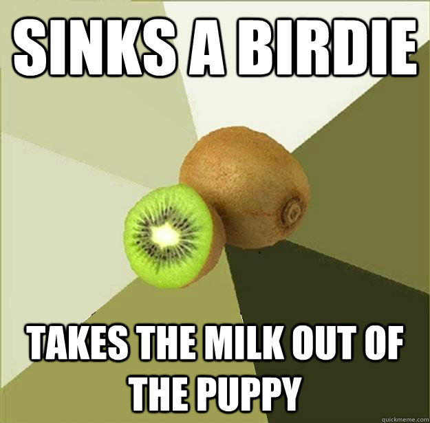 sinks a birdie takes the milk out of the puppy  Unclear Meme Kiwi