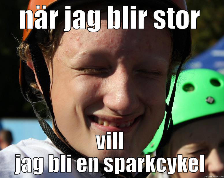 NÄR JAG BLIR STOR VILL JAG BLI EN SPARKCYKEL Misc