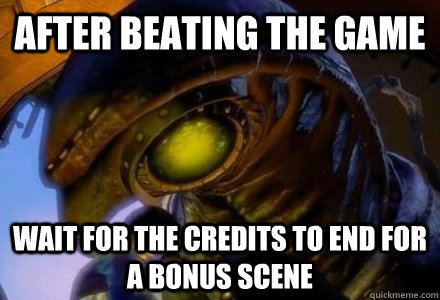 After beating the game Wait for the credits to end for a bonus scene - After beating the game Wait for the credits to end for a bonus scene  Misc