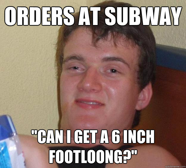 Orders at Subway 