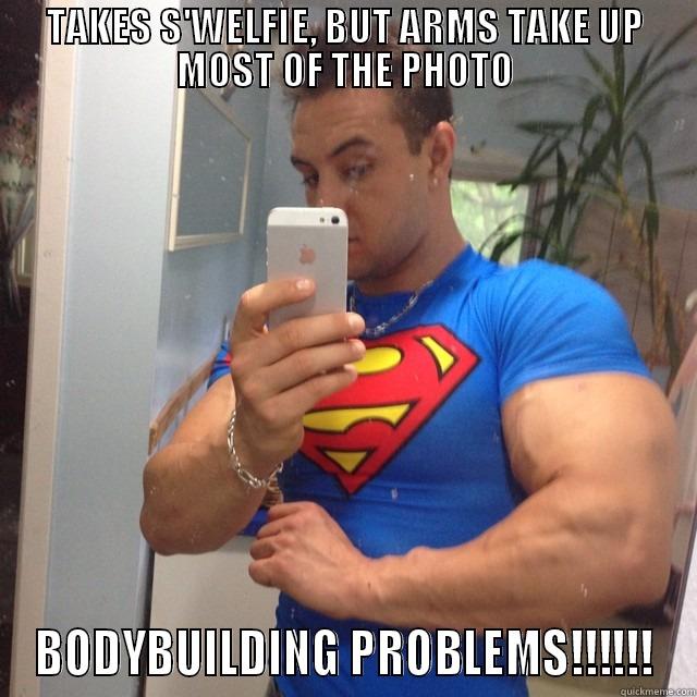 SWOLE LIFE - TAKES S'WELFIE, BUT ARMS TAKE UP MOST OF THE PHOTO BODYBUILDING PROBLEMS!!!!!! Misc