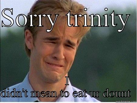 SORRY TRINITY  I DIDN'T MEAN TO EAT UR DOUNT  1990s Problems