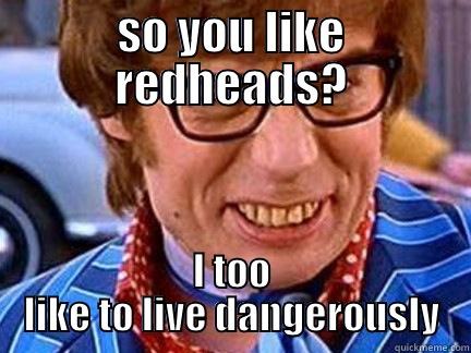 austin powers - SO YOU LIKE REDHEADS? I TOO LIKE TO LIVE DANGEROUSLY Misc