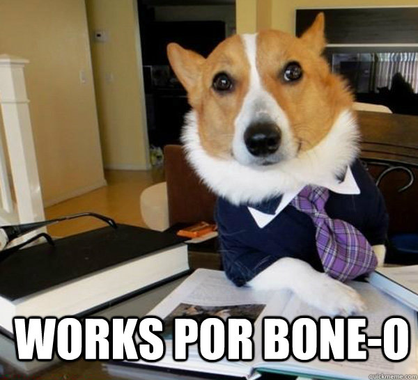  works por bone-o  Lawyer Dog