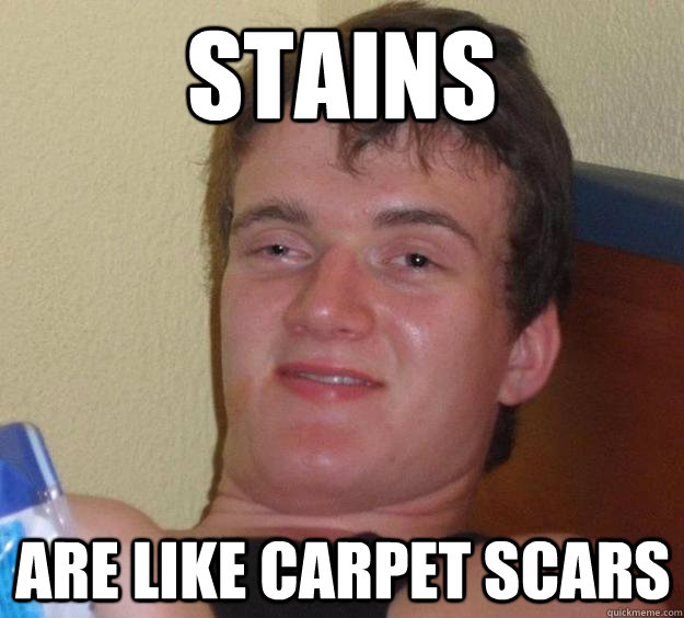 stains are like carpet scars  10 Guy