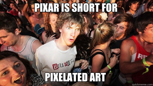 Pixar is short for
 pixelated art  Sudden Clarity Clarence